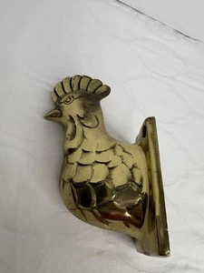Vintage Messing Hahn Huhn Wandhaken für Schürze Handtuch Küche Landhaus - Bild 1 von 10