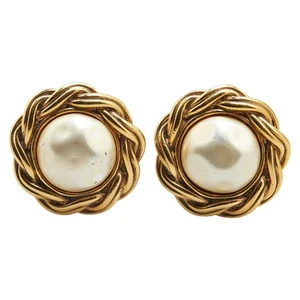 CHANEL vintage Pearl Earring Women 【Used】 - Picture 1 of 5