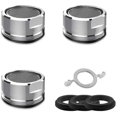 3 Wasserhahn Wasserhahnaufsch Leuchte Sprudelstrahler mit M24 Edelstahl Chrom - Bild 1 von 2