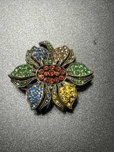 Vintage Brosche Little Nemo Regenbogen Blumen - Bild 1 von 6