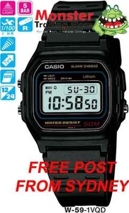 CASIO WATCH W-59-1V W59 W-59 50-METRES 12-MONTH WARRANTY - Picture 1 of 1