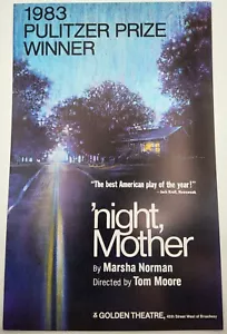 'Night Mother at Golden Theatre 22" x 14" Theatre Window Card Promo Poster - Picture 1 of 4