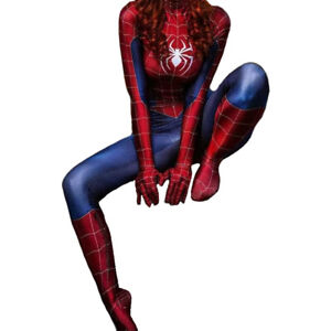 Red Spider-Woman Jumpsuit Spider Girl Cosplay Bodysuit Costume Halloween Suit US