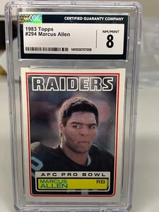 1983 Topps Marcus Allen 294 Rookie CSG CGC 8 NM/MINT RC Raiders SB MVP HOF - Bild 1 von 2