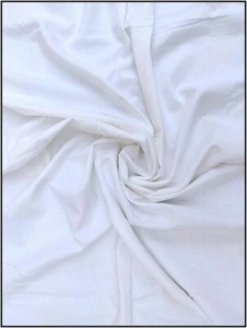 100% Cotton White Solid Plain Fabric tela algadon 60" Wide Sold By The Yard - Picture 1 of 2