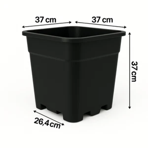 1x Pflanztopf 30 Liter 37x37x37 cm – Topf-Set für Kräuter & Gemüse - Bild 1 von 6