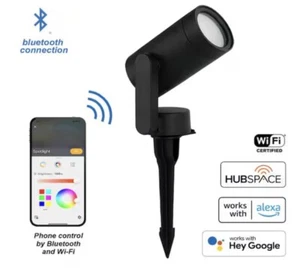 Hampton Bay Smart 450 Lumen Low Voltage Black LED RGB Color Changing Spotlight - Picture 1 of 8