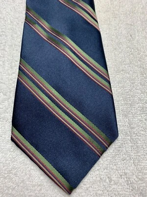 BOTANY 500 MENS TIE NAVY BLUE WITH GRAY 3.75 X 59 - Image 1 of 4