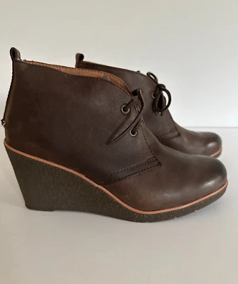 Botín al tobillo Sperry para mujer de cuero marrón bruñido Harlow de 8,5 m con tacón de cuña Foto 1 de 4
