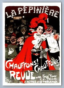 Postcard Vtg Reproduction Reprint Advertisement Grun Chauffons 4x6 - Picture 1 of 2