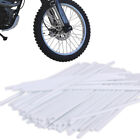 72xWhite Wheel Spoke Wraps Rim Covers Skins Fit Dirt Bikes Motorcycle Motocross