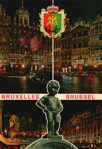 Vintage Postcard Souvenir from Brussels Historical Monument Buildings Belgium - Picture 1 of 2