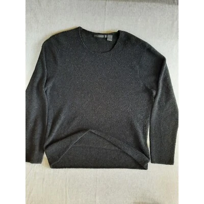 DKNY Women XL Pullover Sweater Wool Crew Neck Long Sleeve Stretch Black Knit - Image 1 of 4