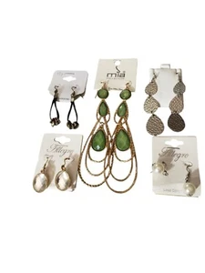 costume jewelry lot. earrings. 5 pairs. mixed companies. - Picture 1 of 1