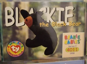 Blackie The Black Bear Series I 1 TY Beanie Babies Collector's Cards Official - Imagen 1 de 1