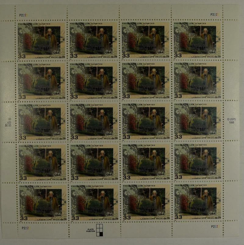 US SCOTT 3338 PANE OF 20 OLMSTED 33 CENTS FACE MNH - Image 1 of 1