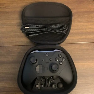 Microsoft Xbox One Elite Series 2 Controller Complete Very Good Condition Black - Picture 1 of 8