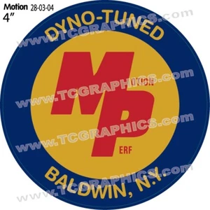 Motion Performance Dyno-Tuned Products MP decal one 4" 028-03-04 Baldwin, NY - Picture 1 of 1