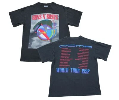 Vintage Guns N Roses Band 1992 Coma Tour T Shirt Size Large (L) Rock Concert  - Image 1 of 4