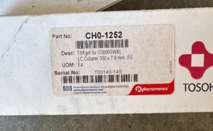 Tosoh Biosep tsk=gel 5u G3000SWXL LC COLUMN 300 X 7.8 mm, SS part#CHO-1252 - Picture 1 of 1