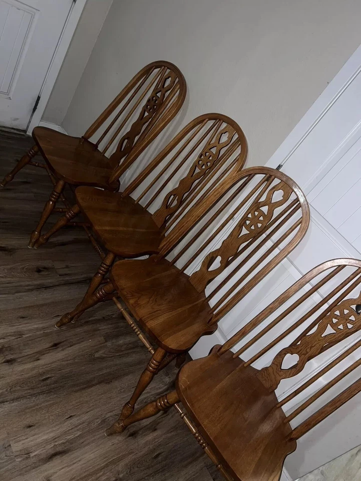 Vintage Mid - Century Oak Windsor风格餐椅 — 第 1/4 张图片