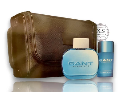 Juego de 3 piezas Gant Adventure Edt 3,3 OZ/desodorante en barra 2,6 oz/bolsa de viaje Foto 1 de 2