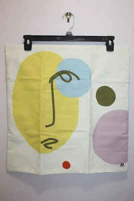 FUNDA DE COJÍN IKEA MANDELPIL 100% ALGODÓN ABSTRACTO BEIGE CLARO Y MULTI 20" X 20" Foto 1 de 4