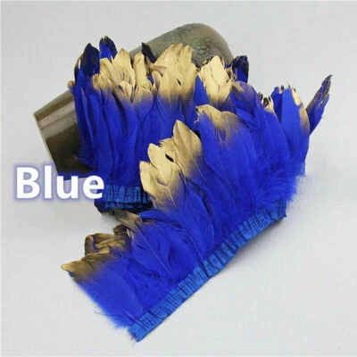Pluma de ganso 2M flecos costura plumaje hágalo usted mismo disfraz sombrerería decoración Foto 1 de 4