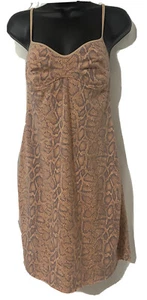 Victoria’s Secret Women’s Nighty Slip Dress Underwire Pink Snake skin Print 36B - Picture 1 of 11