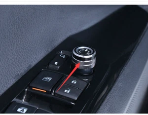 Black Button Cover Rearview Mirror Adjust Knob Aluminum For Toyota Camry 2018-21 - Foto 1 di 4