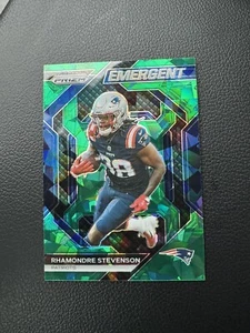 2023 Prizm RHAMONDRE STEVENSON #H-10 EMERGENT 🟩Green Cracked Ice 🔥SP Patriots - Picture 1 of 2
