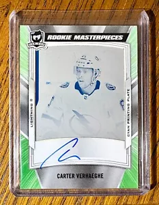 2019-20 UD THE CUP CARTER VERHAEGHE PREMIER ROOKIE PIASTRA STAMPA CIANO AUTO RC 1/1 - Foto 1 di 2
