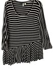Est 1946 Top Womens XL Flowy Striped Long Sleeves Scoop Neck Soft Stretch Knit