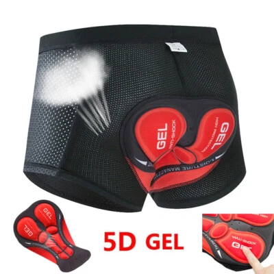 Pantalones cortos de ciclismo con almohadilla de gel 5D MTB bicicleta de montaña pantalones cortos ropa interior de descenso para hombre Foto 1 de 4