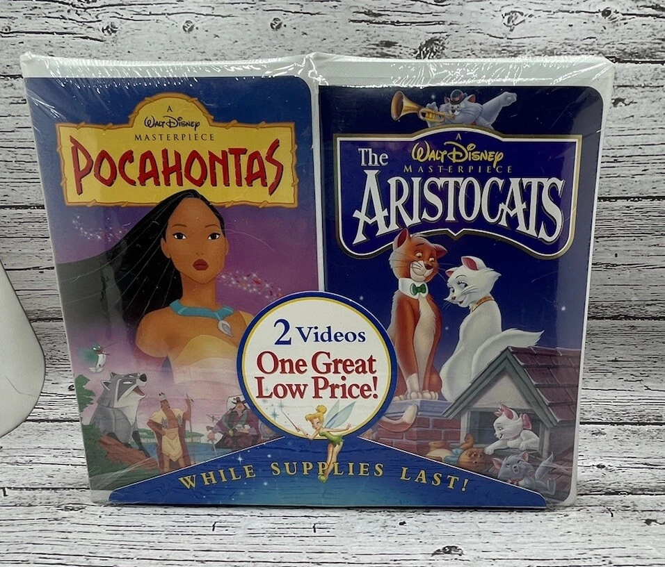 Walt Disney Masterpiece 2 VHS Set Pocahontas The Aristocats SCARCE