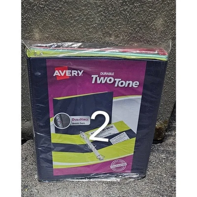 Avery Two-Tone Durable View 3 Ring Binder 1 Inch Slant Rings PACK OF 2 Sealed - Image 1 of 4