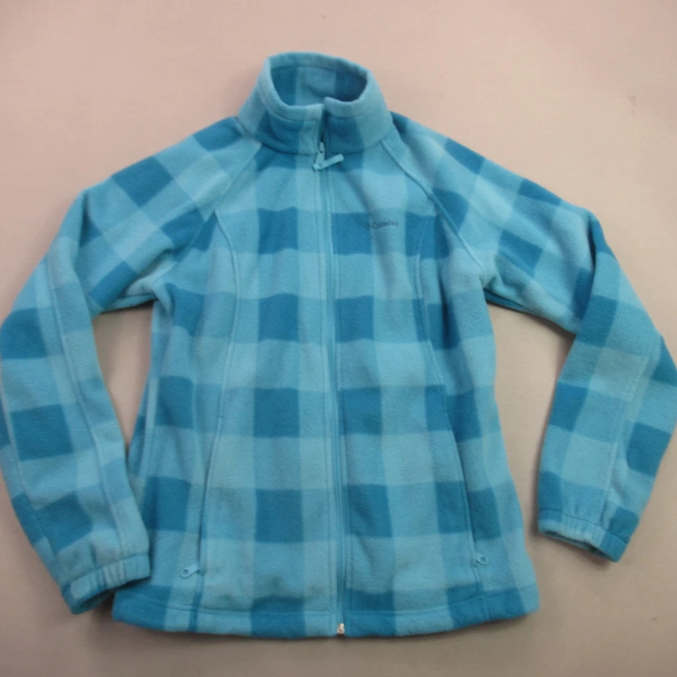 Chaqueta Columbia Mujer Grande Cremallera Completa Manga Larga Exterior Ligera Cuadros Foto 1 de 4