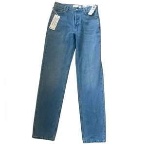 Jeans Aritzia Denim Forum The '90s classico a vita media dritto taglia 25 nuovo con etichetta - Foto 1 di 10