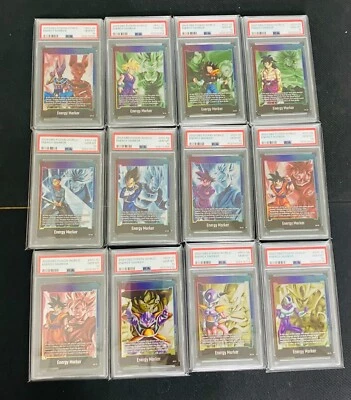 PSA 10 ENGLISH DRAGON BALL FUSION WORLD ENERGY MARKER SEQUENTIAL 12 PROMO SET - Image 1 of 2
