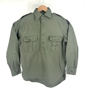 Vintage Army Shirt Aertex jungle pullover RAF Dutch 1980s military mens Small - Picture 1 of 5