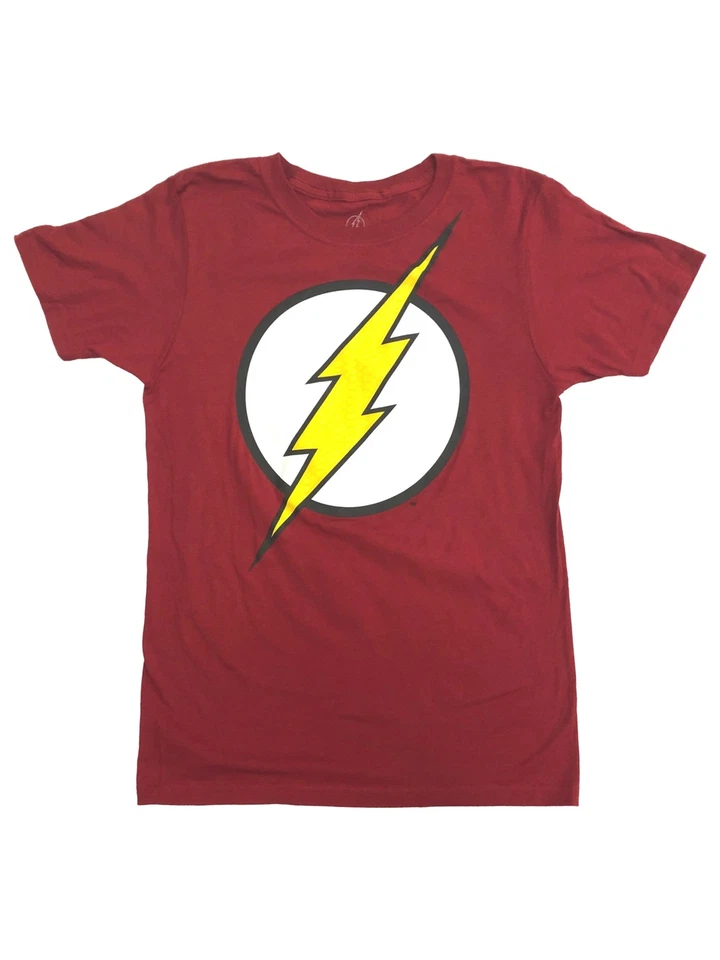 The Flash Boys Red Short Sleeve Super Hero Tee Shirt T-Shirt Foto 1 de 1