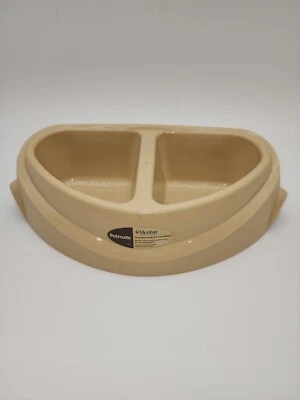 Новый Petmate Microban двойной закусочная собаки миска кормушка блюдо бежевый ультра тяжелый вес - Изображение 1 из 4