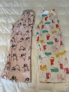 Lot Of 2 GIRLS PAJAMA  Bottoms SIZE 6 Carter & Justice Pre Owned - Picture 1 of 5
