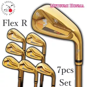 MUTSUMI HONMA Golf Club Phoenix MH608 Steel Iron R Flex 7pcs Set 6-9, AW, SW, PW - Picture 1 of 15