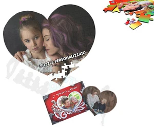 PUZZLE A CUORE PUZZLE PERSONALIZZATO STAMPA PERSONALIZZATA A4 FOTO QUADRO GIALLO - Foto 1 di 1