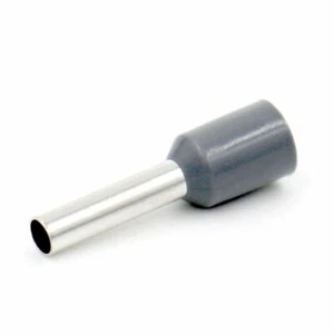 DBG Insulated French Colour Cord End Terminals - Grey / 2.5mm² (Pack of 100) - Foto 1 di 1
