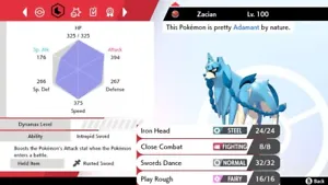 Pokemon Sword and Shield 6iv Shiny Zacian - FAST DELIVERY! - Picture 1 of 1