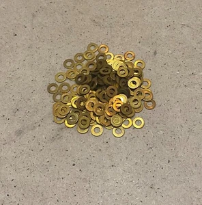 Brass Washers 22G British Made id 3.7mm od 7.5mm x 0.7mm thick. - Picture 1 of 1