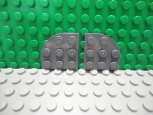 Lego 2 Dark Bluish Gray 3x3 base plate with rounded corner NEW - Picture 1 of 1