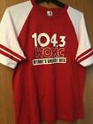 WOMC - 104.3 WOMC (Detroit Radio) - Red & White “Staff” Jersey Style Shirt - XL